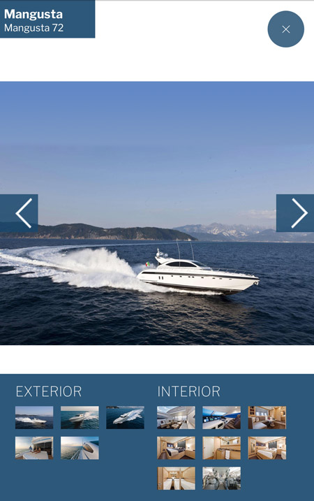 Ultramar Yacht Mobile UI Design