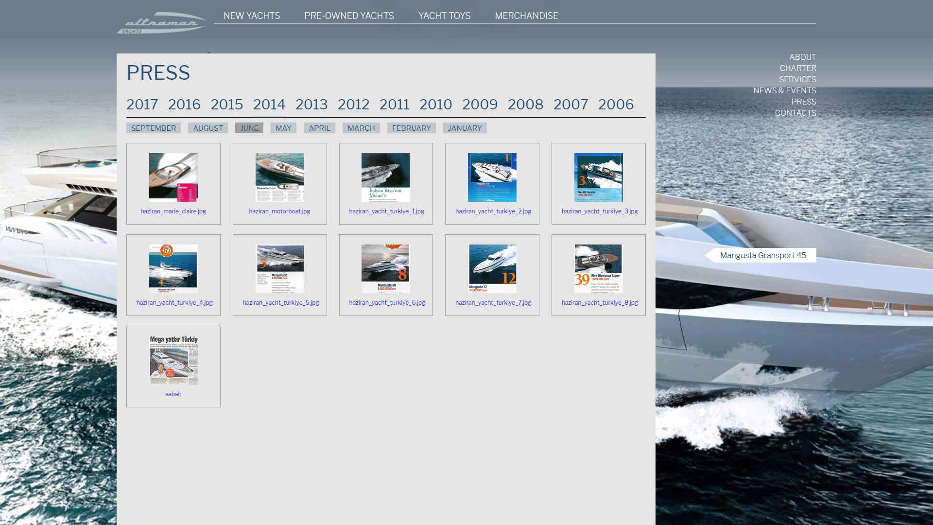 Ultramar Yacht Web Design